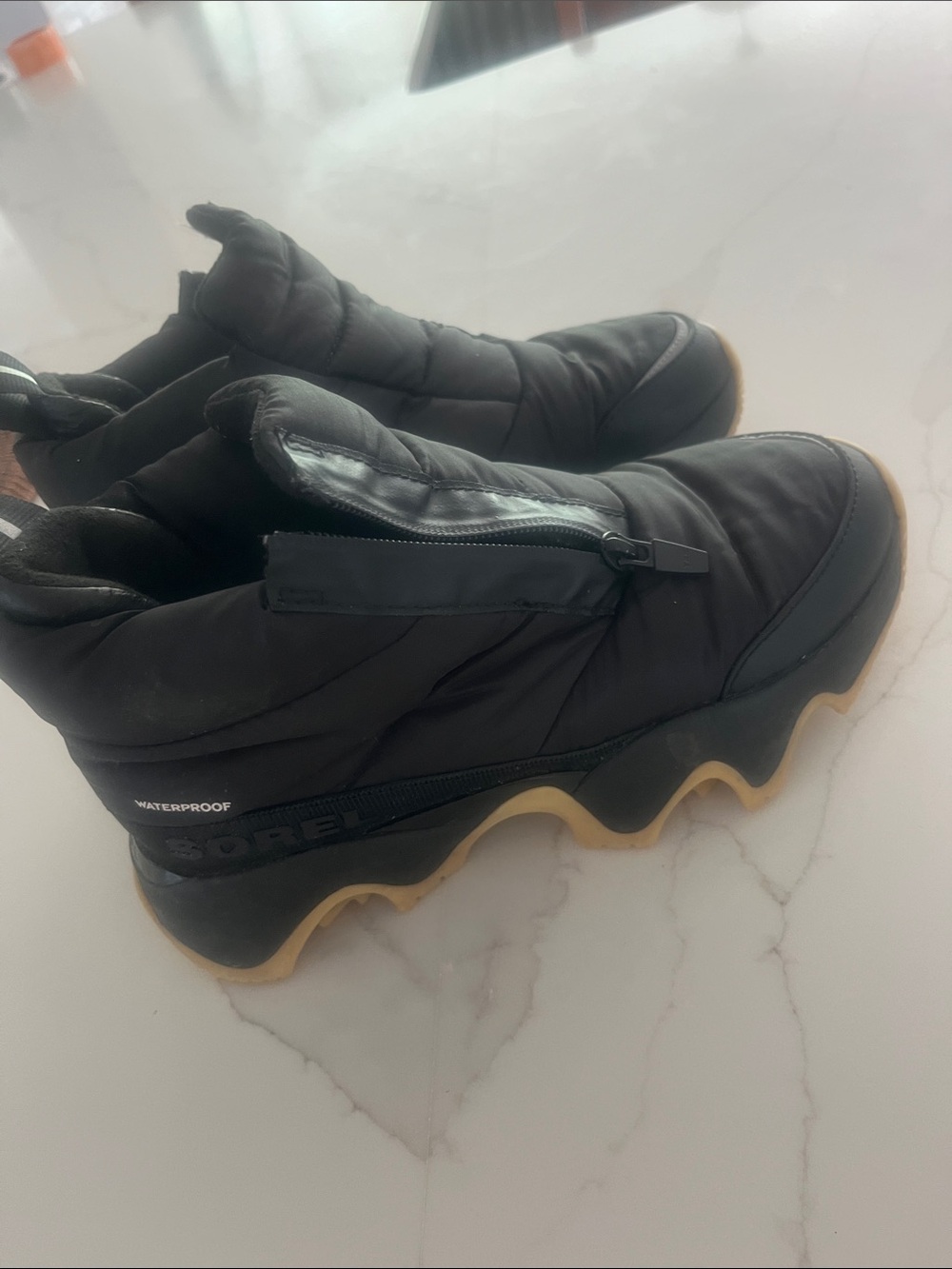 Sorel Waterproof Black womens Winter zip up Boots